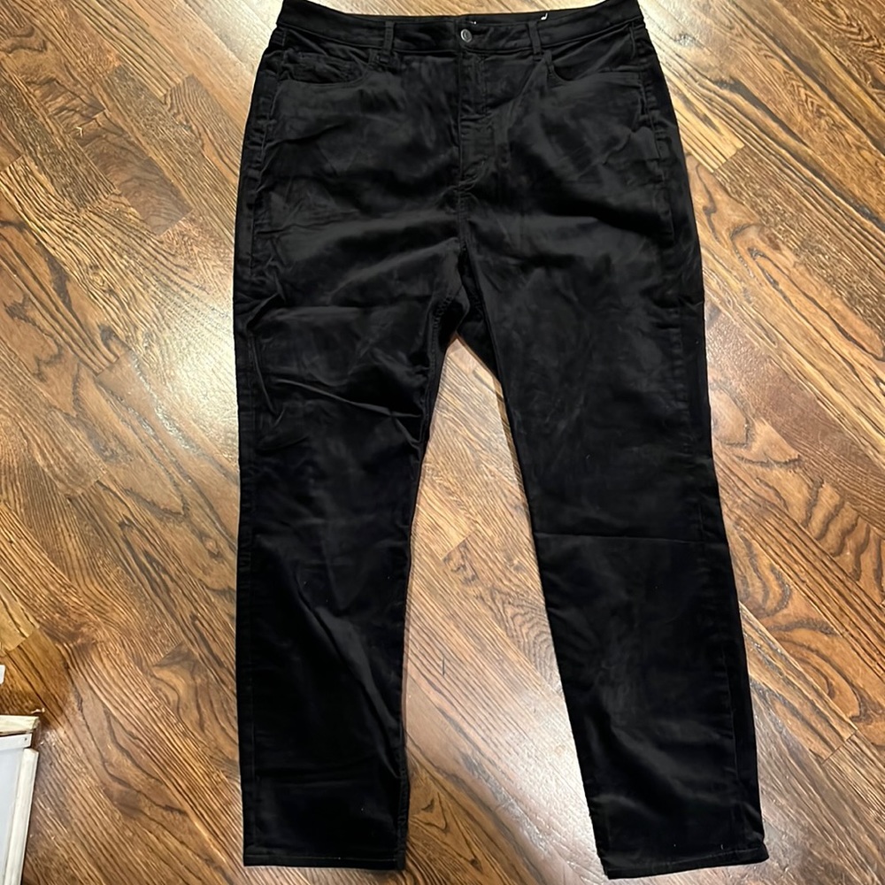 Loft velvet pants, worn once, size 18